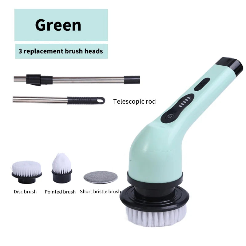 9-In-1 Electric Spin Scrubber - Cordless Power Cleaning Brush Kit