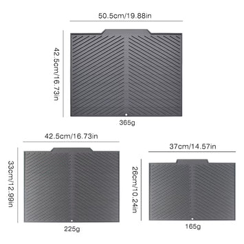 Silicone Dish Drying Mat - Non-Slip Heat-Resistant Counter Drain Mat