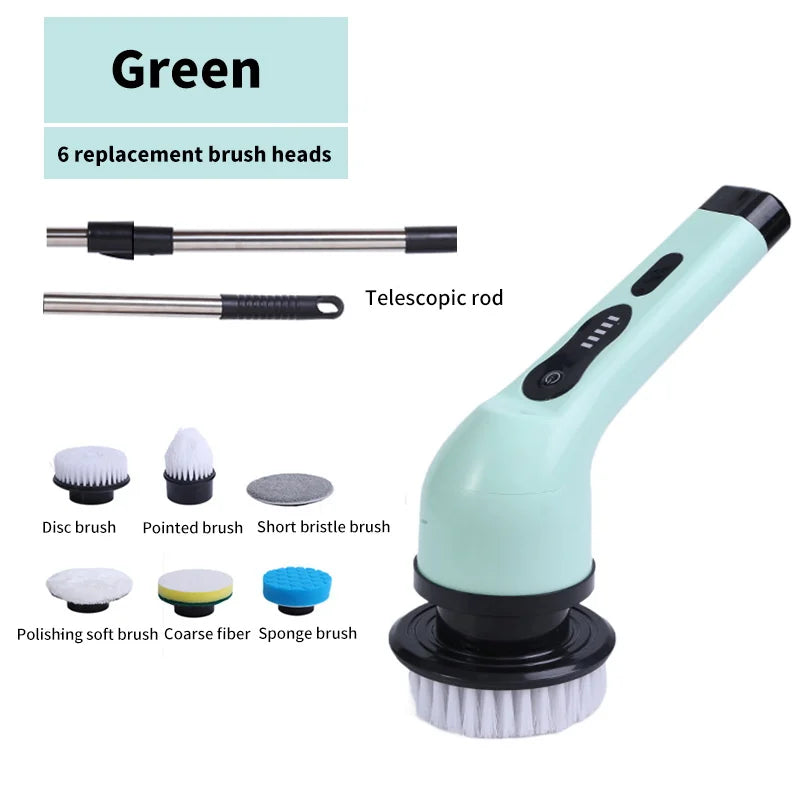 9-In-1 Electric Spin Scrubber - Cordless Power Cleaning Brush Kit