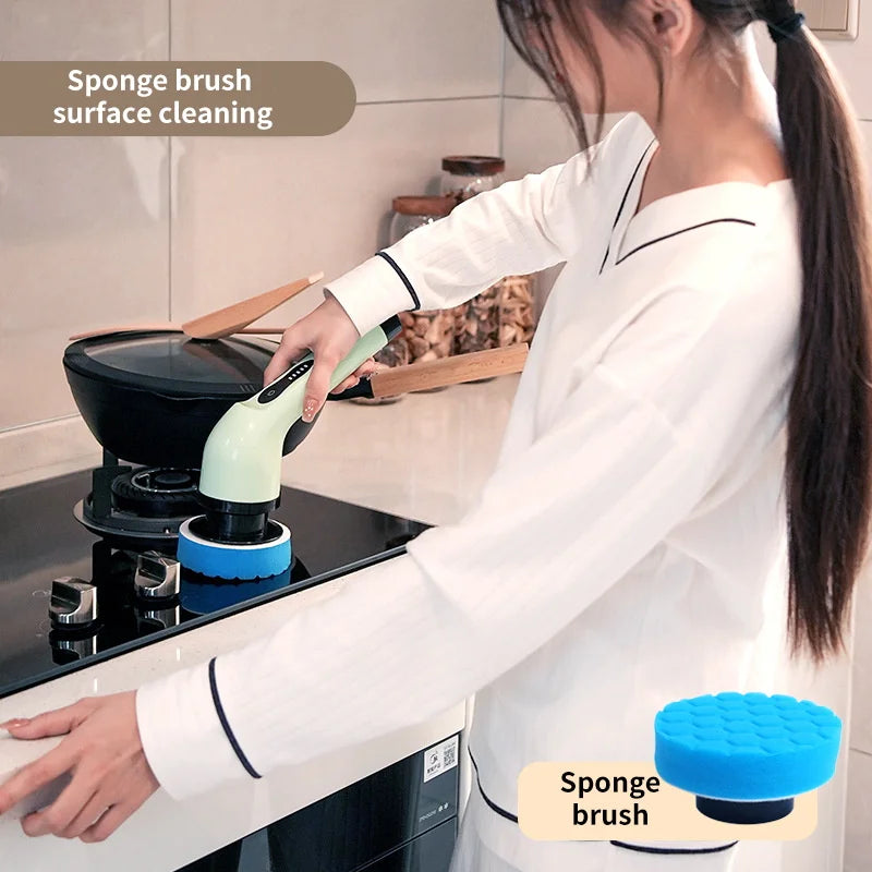 9-In-1 Electric Spin Scrubber - Cordless Power Cleaning Brush Kit