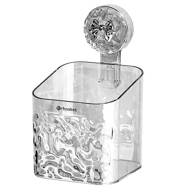 Rotating Suction Shower Shelf - No-Drill 1-Second Install Organizer