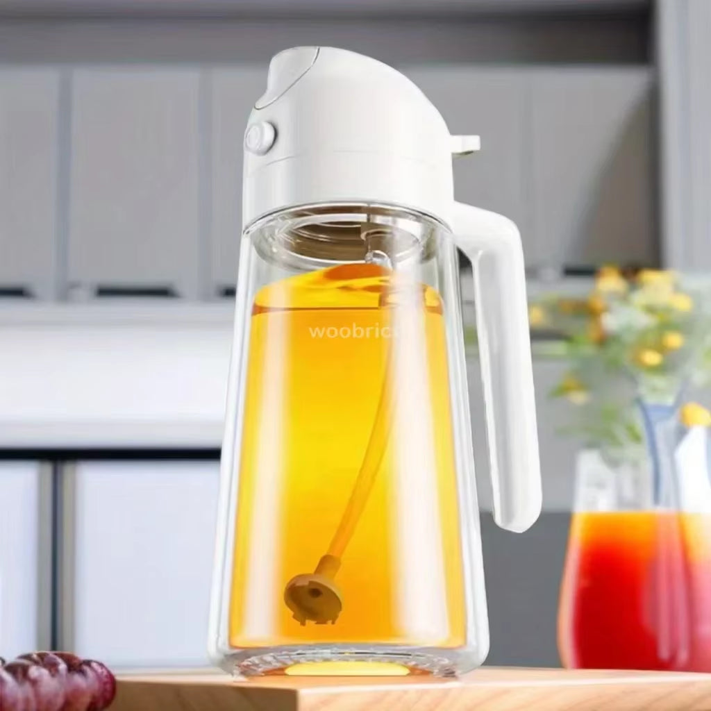 2-In-1 Olive Oil Sprayer & Dispenser - Portion-Control Spray Bottle