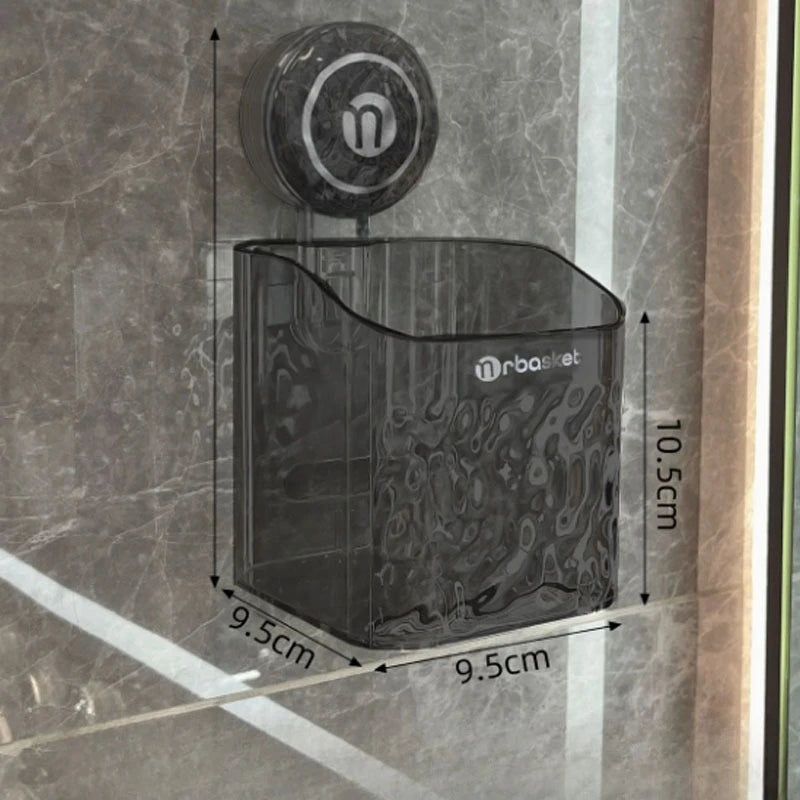 Rotating Suction Shower Shelf - No-Drill 1-Second Install Organizer