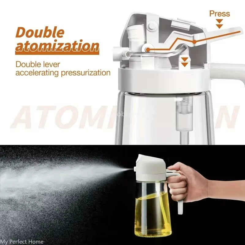2-In-1 Olive Oil Sprayer & Dispenser - Portion-Control Spray Bottle